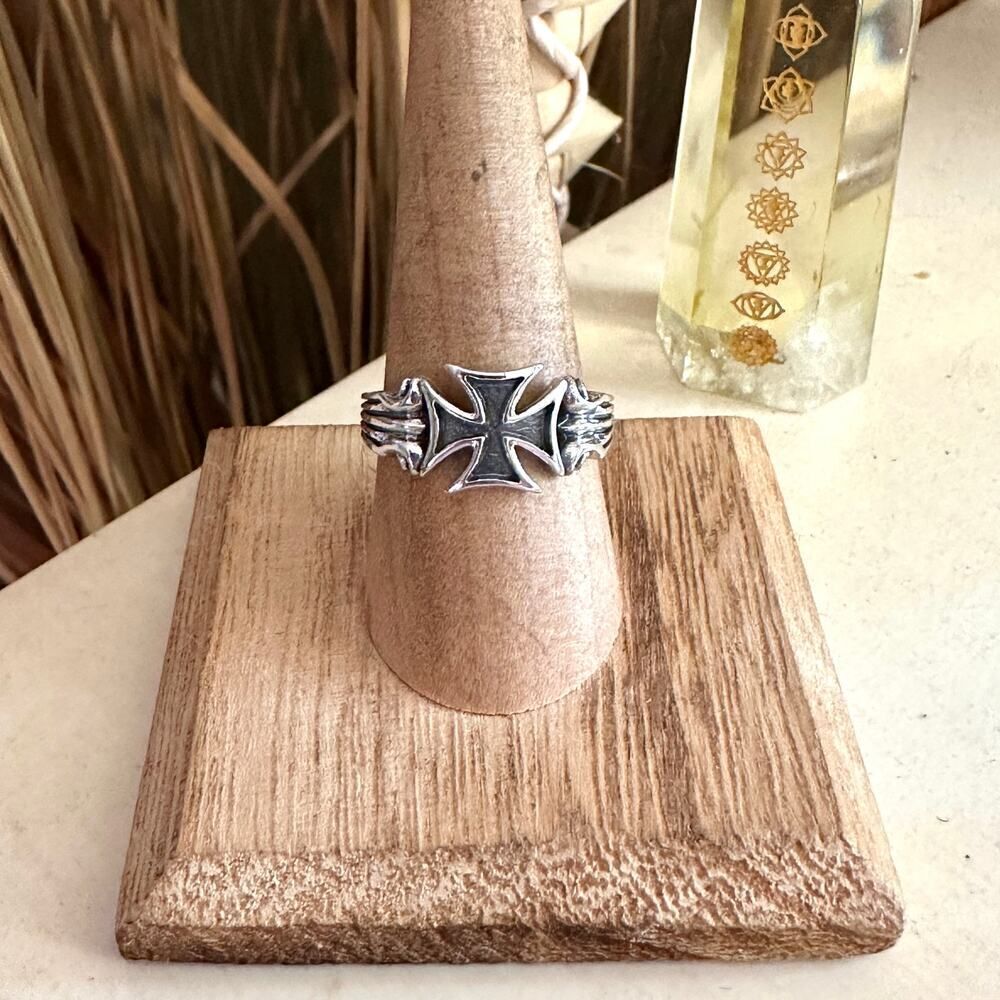 Cross Sterling Silver Ring